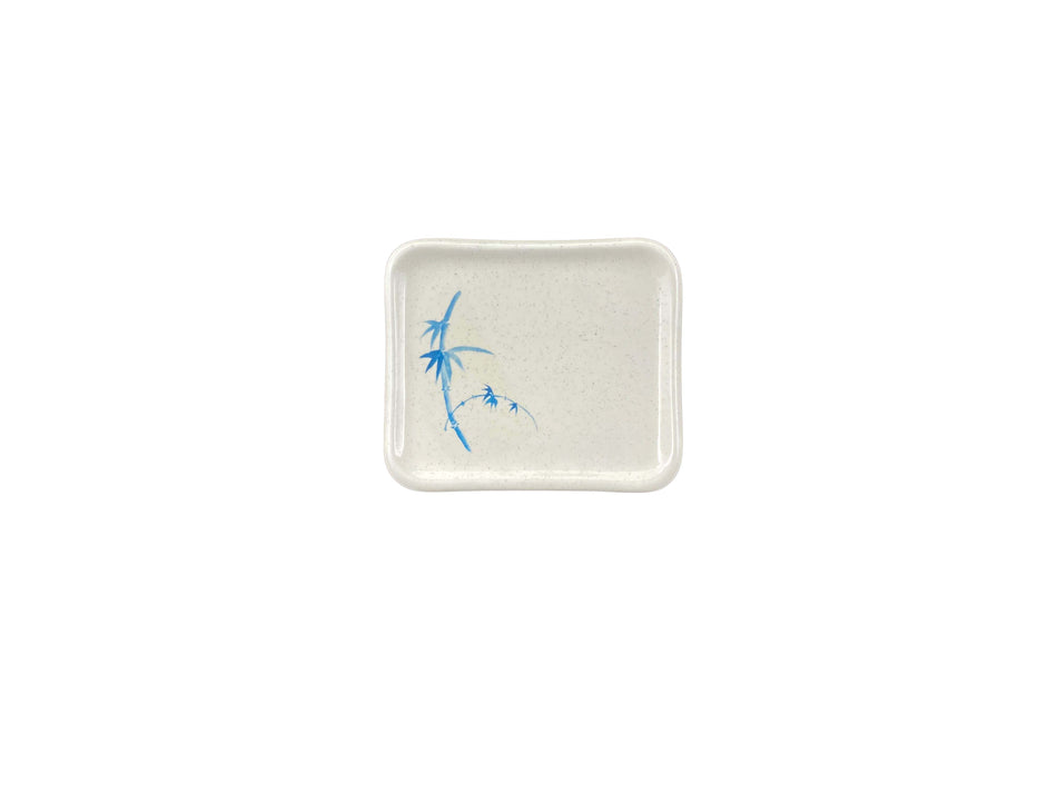 12 Pack 5-1/2" x 4-3/4" x 3/4", Plate, Blue Bamboo Dinnerware, Melamine, BPA Free, Dishwasher Safe, Break-Resistant, Shatter-Resistant, No Microwave, No Oven, NSF