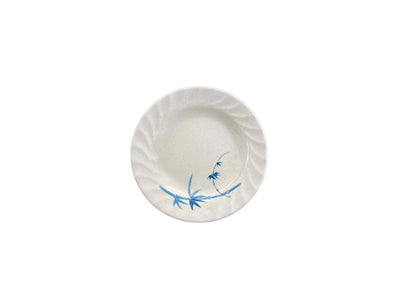 Thunder Group 1207BB 7 Inch Round Plate Break-Resistant Blue Bamboo Melamine