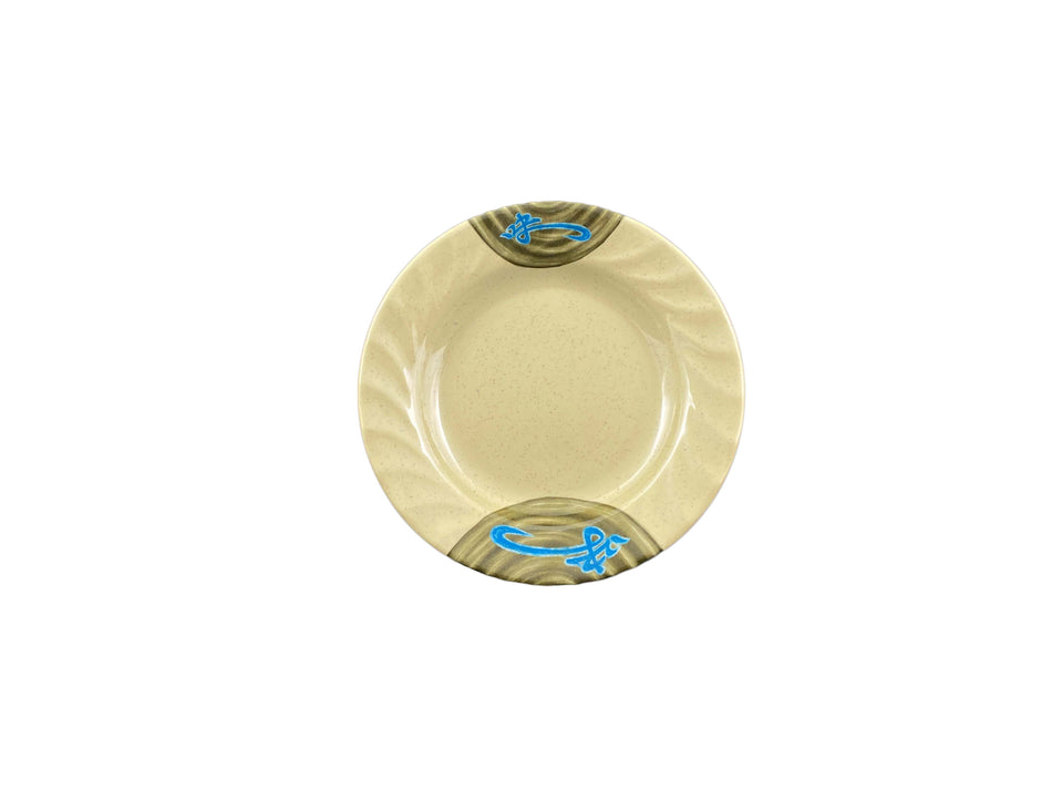 12 Pack 8" Diameter x 1-1/8" Height, Curved Rim Plate, Wei Dinnerware, Melamine, BPA Free, Dishwasher Safe, Break-Resistant, Shatter-Resistant, No Microwave, No Oven, NSF