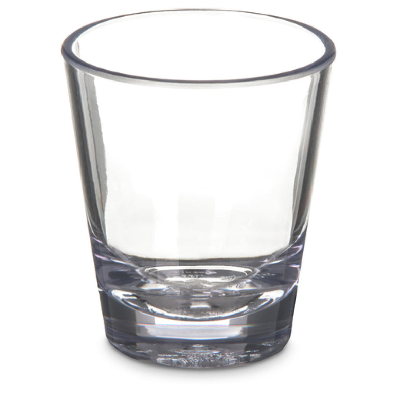 Carlisle 560107 1-1/2 Oz Shot Glass Chip Shatter Break Resistant SAN Clear