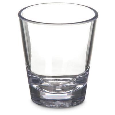 Carlisle 560107 1-1/2 Oz Shot Glass Chip Shatter Break Resistant SAN Clear