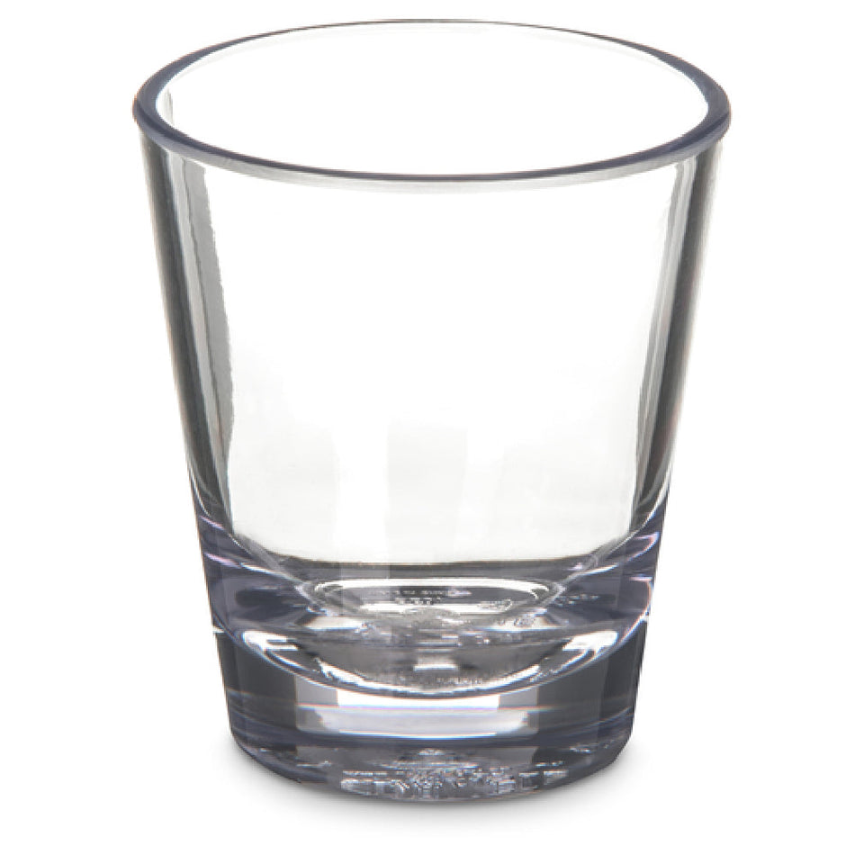 Carlisle 560107 1-1/2 Oz Shot Glass Chip Shatter Break Resistant SAN Clear