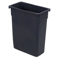 Carlisle 34201523 11 Inch Rectangular Trash Receptacle Gray Heavy-duty Polyethylene with Integrated Corner Tabs and Bottom Helper Handles