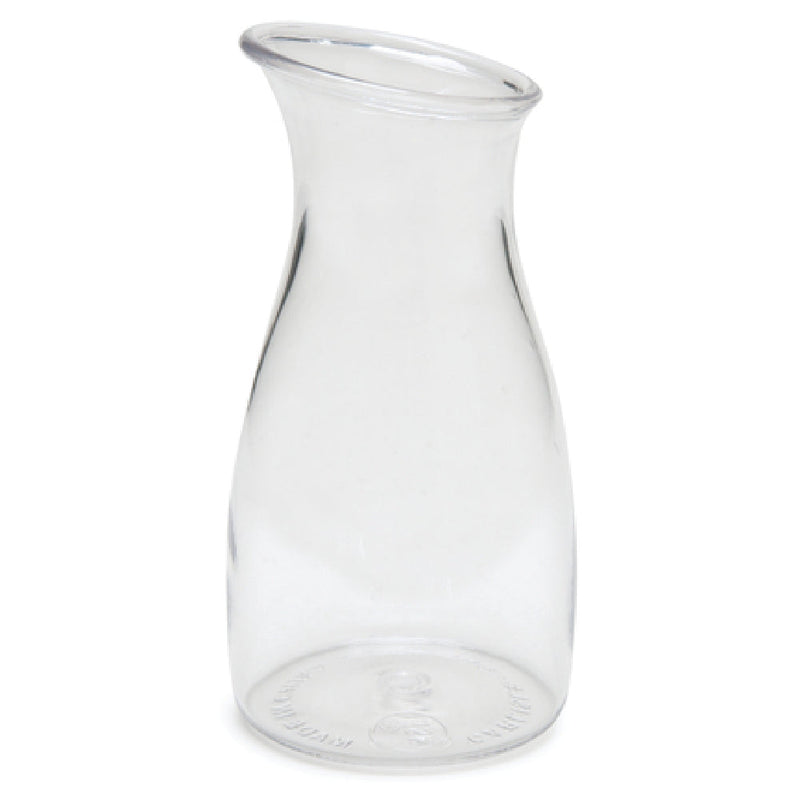 Carlisle 7090007 1/4 Liter Drip Free Pour Carafe Shatterproof Polycarbonate Clear