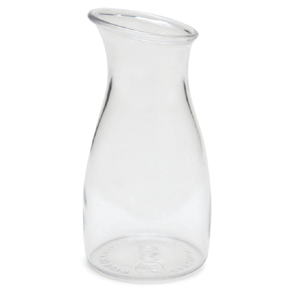 Carlisle 7090007 1/4 Liter Drip Free Pour Carafe Shatterproof Polycarbonate Clear