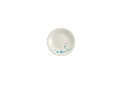 Thunder Group 1304BB 4-3/4 Inch Round Dinner Plate Break-Resistant Melamine Blue Bamboo