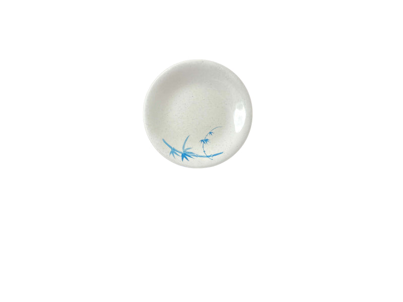 Thunder Group 1305BB 5-1/4 Inch Diameter Break-resistant Dinner Plate Melamine Blue Bamboo