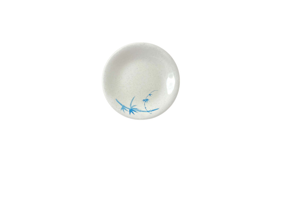 12 Pack 5-1/4" Diameter x 3/4" Height, Dinner Plate, Blue Bamboo Dinnerware, Melamine, BPA Free, Dishwasher Safe, Break-Resistant, Shatter-Resistant, No Microwave, No Oven, NSF