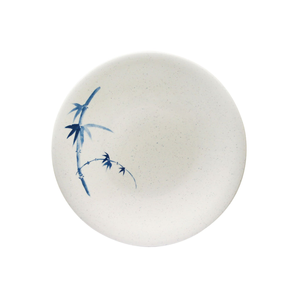 12 Pack 7-3/8" Diameter x 1" Height, Dinner Plate, Blue Bamboo Dinnerware, Melamine, BPA Free, Dishwasher Safe, Break-Resistant, Shatter-Resistant, No Microwave, No Oven, NSF