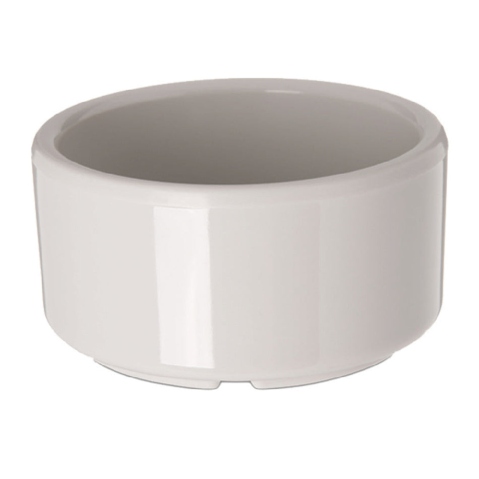 Carlisle 41242 3 Oz Ramekin Footed Dishwasher Safe Stackable Melamine Bone