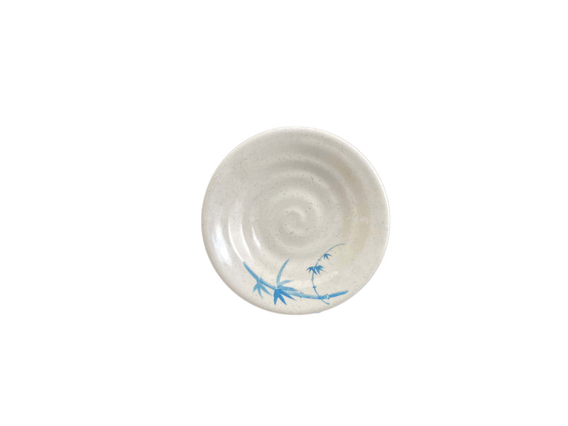 Thunder Group 1350BB 5-1/8 Inch Diameter Break-Resistant Soup Plate Melamine Blue Bamboo