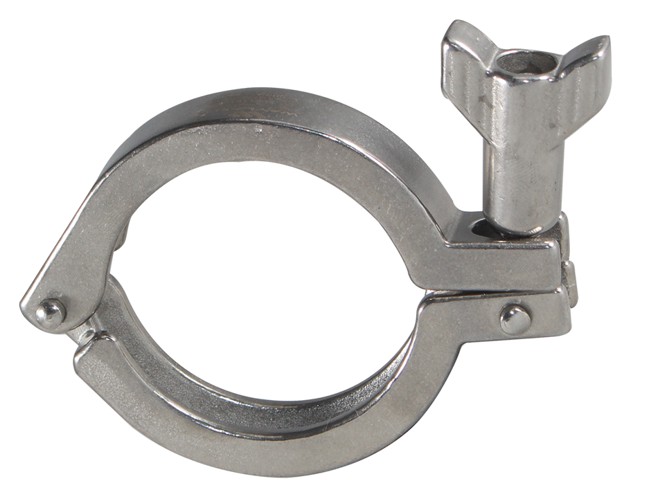 2.5" Heavy Duty Single Pin Clamp W/ Serrated Wing Nut (13MHM-SN)  - T304 Stainless Steel - Wayland Industries - W413MHM-25-SN