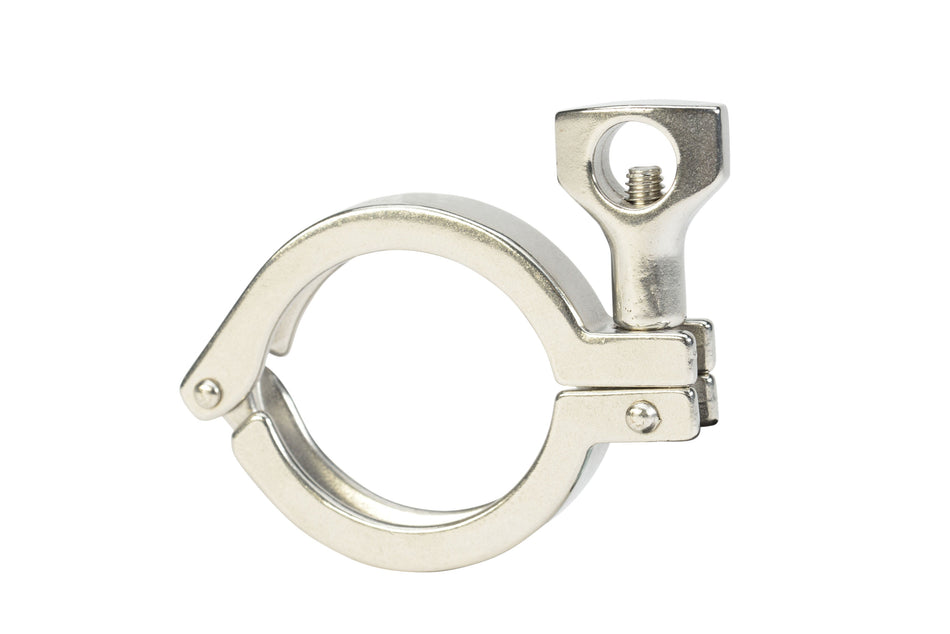 1" & 1.5" Heavy Duty Single Pin Clamp W/ Cross Hole Wing Nut (13MHM)  - T304 Stainless Steel - Wayland Industries - W413MHM-1/15
