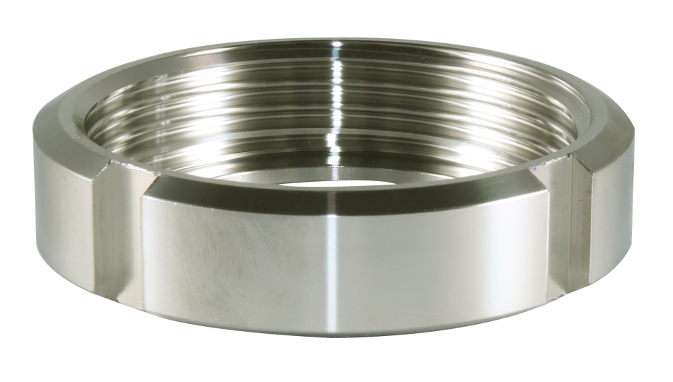 4" DIN Round Nut (13R-DIN)  - T304 Stainless Steel - Wayland Industries - W413R-DIN-4