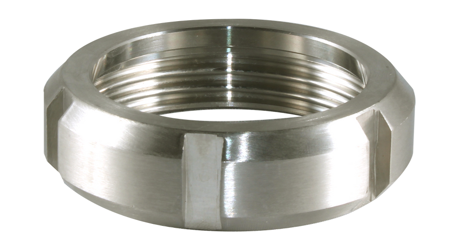 4" SMS Round Nut (13R-SMS)  - T304 Stainless Steel - Wayland Industries - W413R-SMS-4