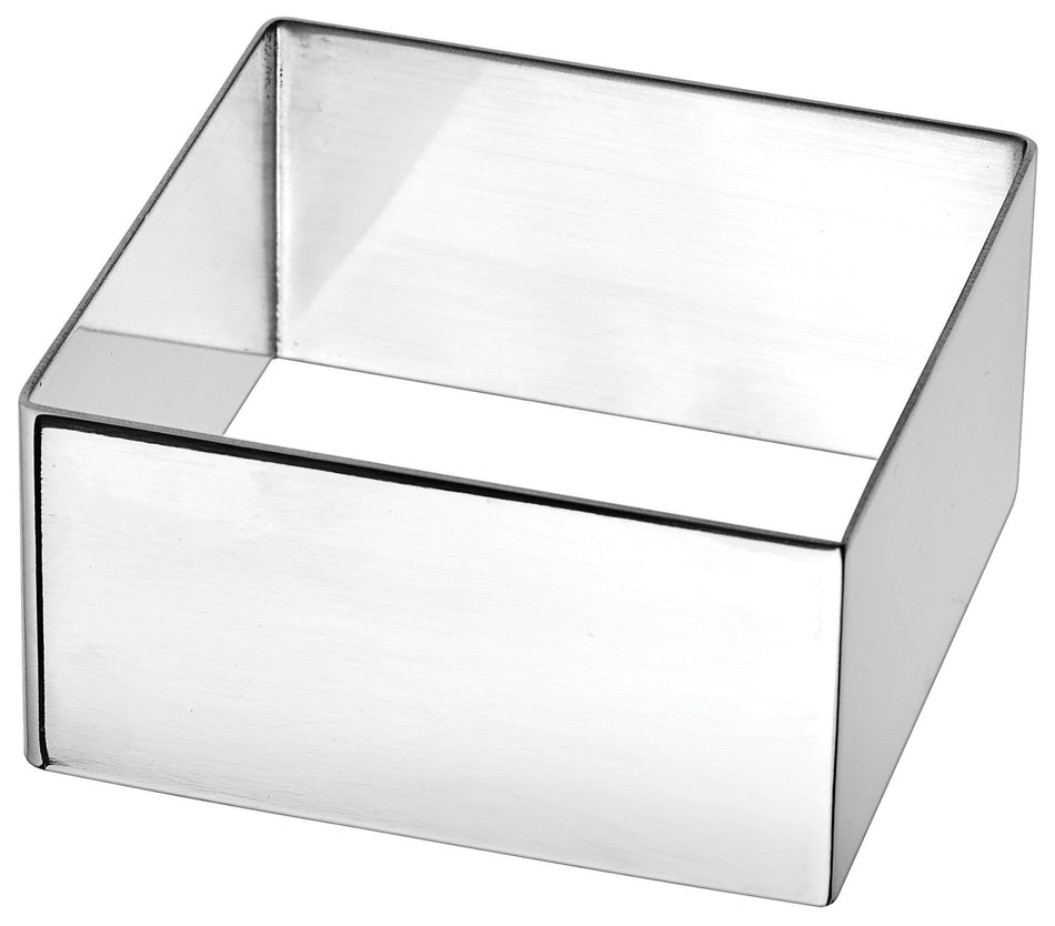 Winco SPM-275S 2-3/4 Inch Square Pastry Mold Mirror Finish Stainless Steel