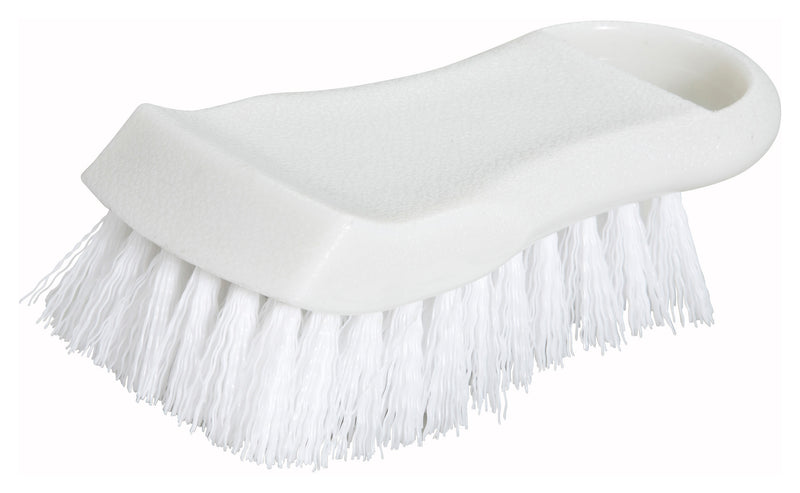 Winco 6-1/2" White Cutting Board Brush - Polypropylene Bristles