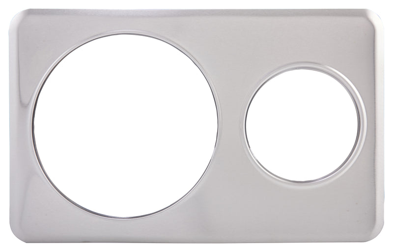 Winco ADP-610 21 Inch Adapter Plate Round Cutouts Stainless Steel with 4 qt and 11 qt Inserts