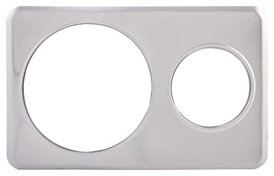 Winco ADP-610 21 Inch Adapter Plate Round Cutouts Stainless Steel with 4 qt and 11 qt Inserts