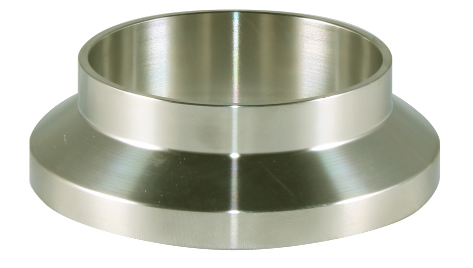 4" Q-Line Short Weld Ferrule (14WQ)  - T316L Stainless Steel - Wayland Industries - W614WQ-4