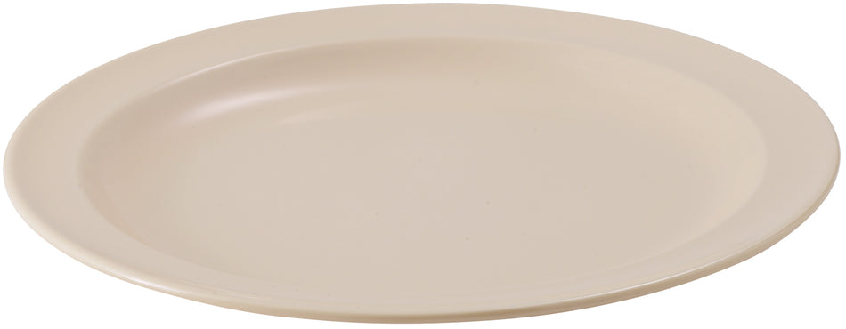 Winco MMPR-10 10 Inch Tan Round Plate Heat Resistant Melamine
