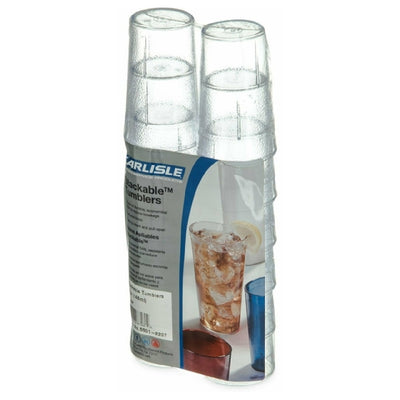 Carlisle 5501-8207 5 Oz Stackable Tumbler Clear SAN Textured Dishwasher Safe