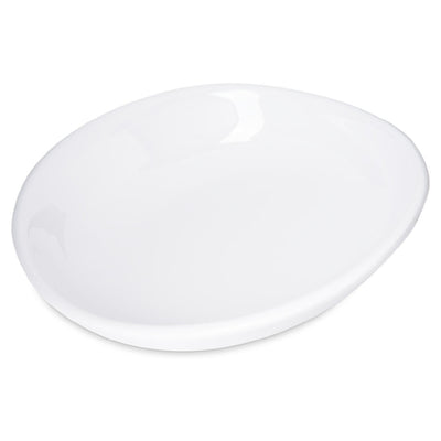 Carlisle 5300402 9-1/2 Inch Oblong Pasta Plate White Melamine NSF Certified