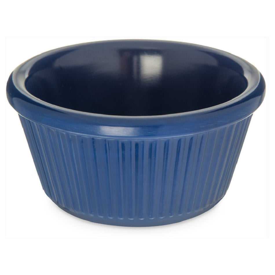 Carlisle S29360 3 Oz Blue Ramekin Fluted Dishwasher Safe Melamine