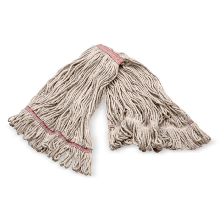 Carlisle 369325M00 Large Loop-end Anti-Microbial Wet Mop Head Cotton-Synthetic