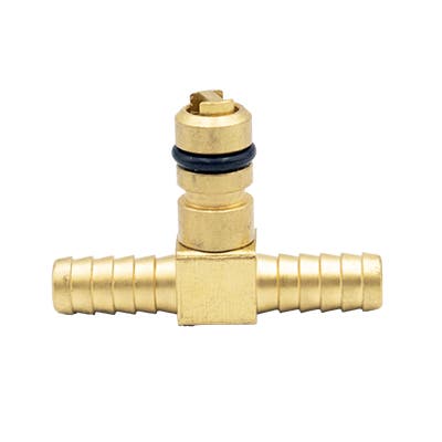 CO2 Fitting 1/4" Barb Brass Tee Insert