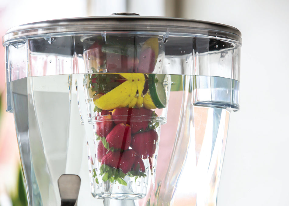 Cold Beverage Dispenser - Service Ideas Essential 5-Gallon Round Stainless