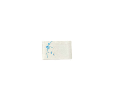 Thunder Group 1535BB 5-1/4 Inch Break-resistant Rectangular Plate Melamine Blue Bamboo