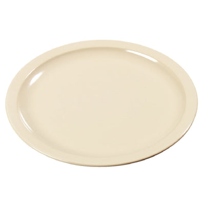 Carlisle KL20525 5-1/2 Inch Diameter Narrow Rim Plate Tan Gloss Melamine