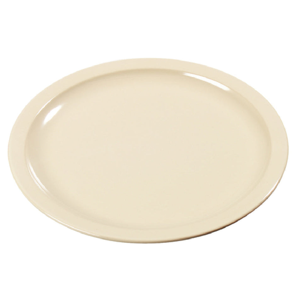 Carlisle KL20525 5-1/2 Inch Diameter Narrow Rim Plate Tan Gloss Melamine