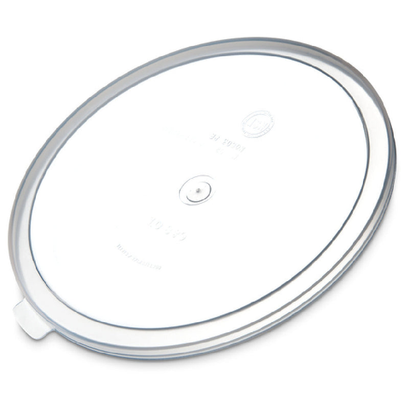 Carlisle 060230 6 to 8 Quart Round Container Food Storage Lid Snap-On BPA Free Polypropylene