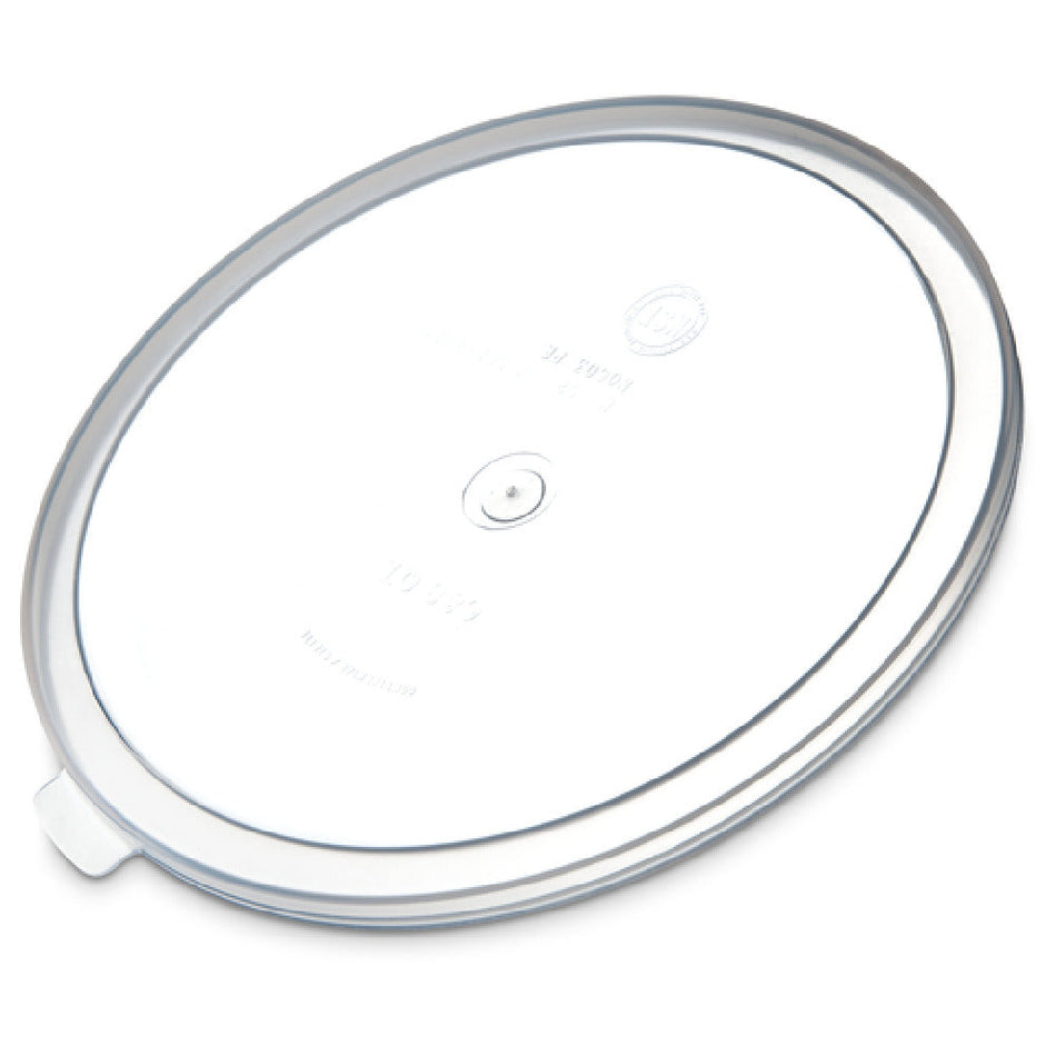 Carlisle 060230 6 to 8 Quart Round Container Food Storage Lid Snap-On BPA Free Polypropylene