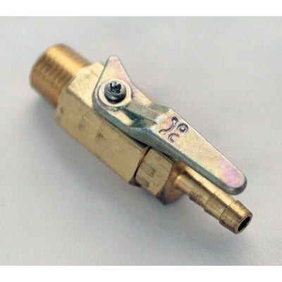 Taprite Shutoff Valve 1/4" NPT x 1/4" Barb with Check Valve