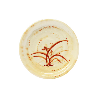 Thunder Group 1704 4 Inch Diameter Plate Break-resistant Melamine Gold Orchid