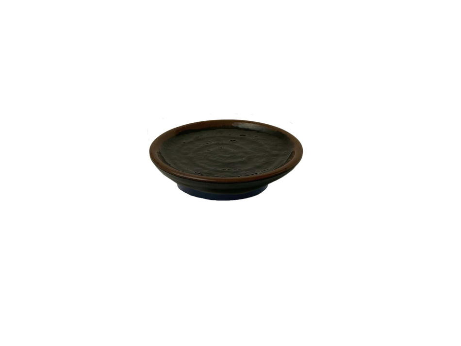 12 Pack 4" Diameter x 1/2" Height, Round Plate, Tenmoku Dinnerware, Melamine, BPA Free, Dishwasher Safe, Break-Resistant, Shatter-Resistant, No Microwave, No Oven, NSF