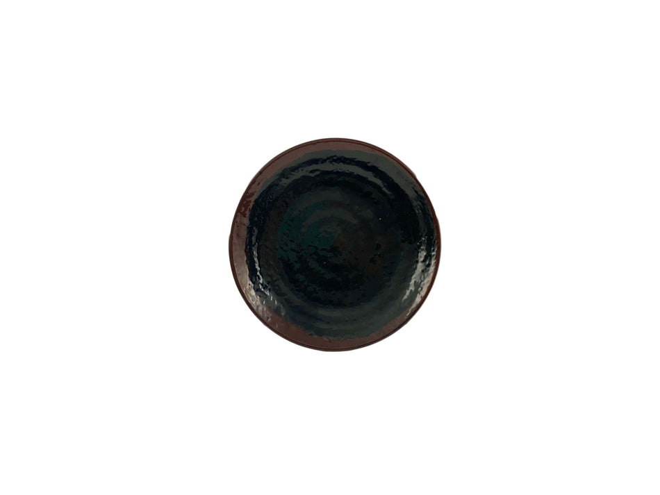 12 Pack 7-1/2" Diameter x 1-1/8" Height, Round Plate, Tenmoku Dinnerware, Melamine, BPA Free, Dishwasher Safe, Break-Resistant, Shatter-Resistant, No Microwave, No Oven, NSF