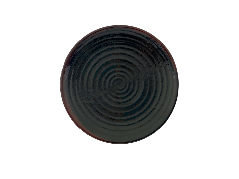 12 Pack 10-1/2" Diameter x 1-3/8" Height, Round Plate, Tenmoku Dinnerware, Melamine, BPA Free, Dishwasher Safe, Break-Resistant, Shatter-Resistant, No Microwave, No Oven, NSF