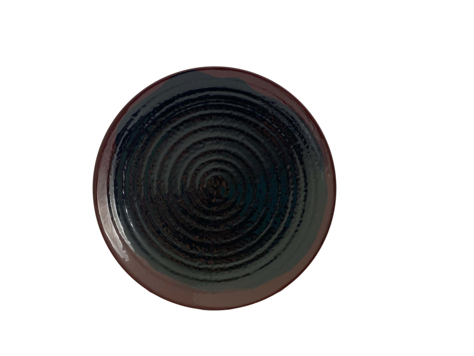 12 Pack 11-3/4" Diameter x 1-1/2" Height, Round Plate, Tenmoku Dinnerware, Melamine, BPA Free, Dishwasher Safe, Break-Resistant, Shatter-Resistant, No Microwave, No Oven, NSF