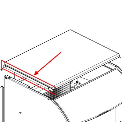Ice-O-Matic Zstrip Trim Top LH U300 - 3021894-01