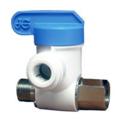 John Guest Polypropylene Angle Stop Adapter Valve 1/4" Tube OD