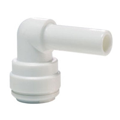 John Guest White Acetal Elbow 1/4" Stem OD x 1/4" Tube OD