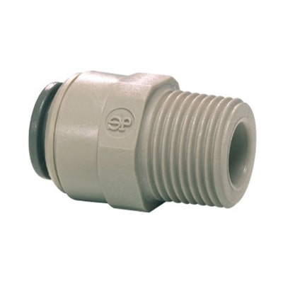 John Guest Gray Acetal Male Connector 3/16" Tube OD x 1/8" NPTF