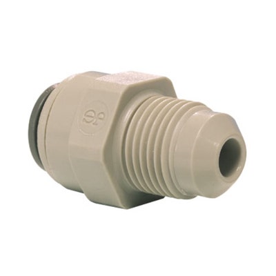 John Guest Gray Acetal Male Connector 1/4" Tube OD x 1/4" MFL