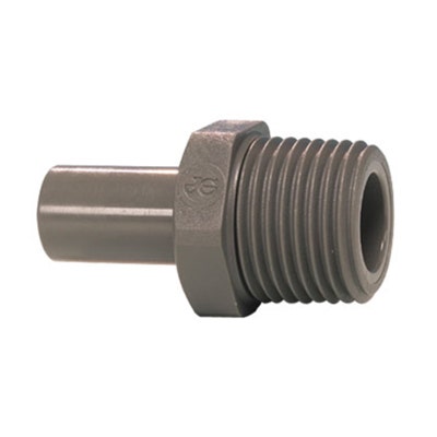 John Guest Gray Acetal Stem Adapter 1/2" Stem OD x 1/2" NPTF