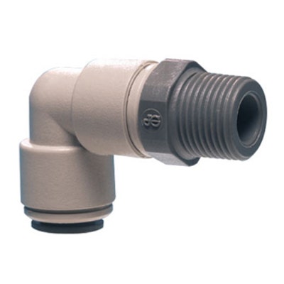 John Guest Gray Acetal Swivel Elbow 1/2" Tube OD x 1/2" BSPT