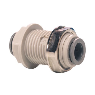 John Guest Gray Acetal Bulkhead Union 1/2" Tube OD